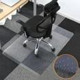 thumbnail image 1 of 36" x 48" Home Office Chair Mat with Spikes Bottom, PVC Translucent Rolling Computer Chair Mat Carpet Floor Protector, Rectangle, 1 of 8