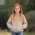 thumbnail image 3 of ATOGUTA Sweatshirts For Girls Kids Casual Long Sleeve Zip Up Tie-dye Hoodies Fall Jacket with Pockets Size 4T-12 Orange, 3 of 3