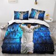 thumbnail image 2 of 3pcs Cristiano R Duvet Cover 3D Printed Pillowcase Bed Linen, Zipper Closure Microfiber CR7 Bedding Set for Adults and Kids, 2 of 5