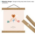 thumbnail image 3 of Uxcell Magnetic Poster Hanger Frame, 8 Inch Wood Hangers Magnet Hanging Kit for Photos, Brown, 3 of 6
