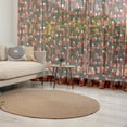 thumbnail image 1 of Fox Tulle Curtains with Rod Pocket, Paw Print Pattern Background with Cartoon Cunning Forest Animals, Sheer Drape for Wedding Party 2 Panels, 7 Sizes, Orange Army Green White, by Ambesonne, 1 of 3