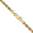 thumbnail image 4 of 14k Yellow Gold 22 Inch 3.65mm Rope Chain Necklace Pendant Charm, 4 of 9