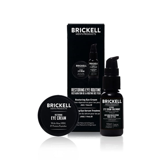 Set de sérum y crema para ojos Brickell Restoring para hombre