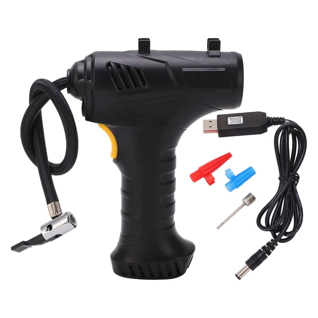 Inflador de neumáticos inalámbrico pantalla digital parada automática bomba de 120 W para vehículo de bicicleta