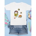 thumbnail image 3 of Girl Reads A Book T-Shirt Juniors -Image by Shutterstock,  x-Large, 3 of 4