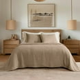 thumbnail image 6 of EVERGRACE Cotton Coverlet Set Full Queen Size 3 Pieces, Lightweight Soft Ribbed Matelassé Bedspread Quilt Set, Cozy Oversized Quilted Bedding Set with 2 Pillow Shams for All Seasons, Urban Taupe, 6 of 8