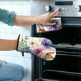 thumbnail image 2 of Pioneer Flower Kitchen Oven Mitt and Pot Holder Sets 4 Pcs for Baking, Cooking and Grilling, Heat Resistant Up To 392 °F, 2 of 7