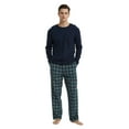 thumbnail image 1 of Apparonia Conjuntos de Pijamas para Hombre Ropa de Dormir a Cuadros Camisas y Pantalones de Manga Larga Conjunto de Pijama Ligero y Suave para Hombre con Bolsillos Azul Marino a Cuadros Blanco L, 1 of 6