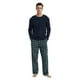 thumbnail image 1 of Apparonia Conjuntos de Pijamas para Hombre Ropa de Dormir a Cuadros Camisas y Pantalones de Manga Larga Conjunto de Pijama Ligero y Suave para Hombre con Bolsillos Azul Marino a Cuadros Blanco M, 1 of 6