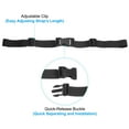 thumbnail image 4 of Uxcell Backpack Belt Strap, Polyester Adjustable Replacement Waist Strap with Quick Release Buckle, Black, 4 of 6
