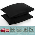 thumbnail image 3 of Flxxie 2 Pack Brushed Microfiber Toddler Pillowcases with Zipper Closure, Super Soft and Cozy Travel Pillow Covers, 13" x 18", Fits Pillows Sized 12"x16" 13"x18" 14"x19", Black, 3 of 5