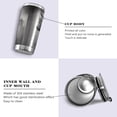 thumbnail image 2 of SKYSONIC Running Horse Tumbler Stainless Steel Double Wall Vacuum Reusable Insulated Mug with Straw and Built-in Coaste for Cold and Hot Beverages, 20oz, 2 of 7