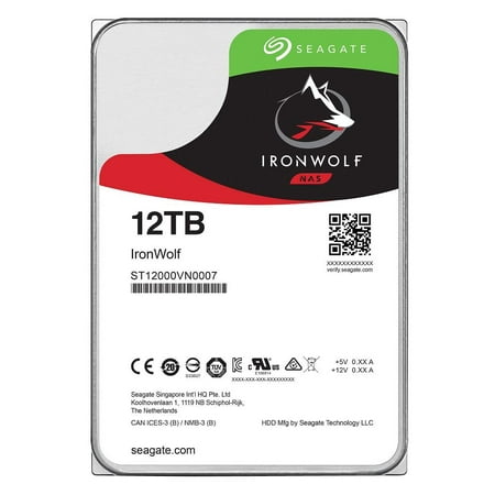 Seagate IronWolf 12TB NAS Internal Hard Drive HDD – 3.5 Inch SATA 6Gb/s 7200 RPM 256MB Cache for RAID Network Attached Storage (Best Hard Drive For Raid 1)