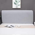 thumbnail image 2 of (Titanium coffee-120cm)Single Bed Headboard Cover,Solid Color Elastic Protection Bed Headboard Cover Used For Bedroom Decoration Light Gre, 2 of 5