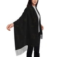 thumbnail image 3 of Women's Fashion Tassel Scarf, Star Candlelight Graffiti Long Shawl, Lightweight and Warm, 3 of 9