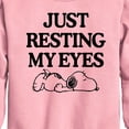 thumbnail image 2 of Peanuts - Resting My Eyes Snoopy - Toddler & Youth Crewneck Fleece Sweatshirt, 2 of 5