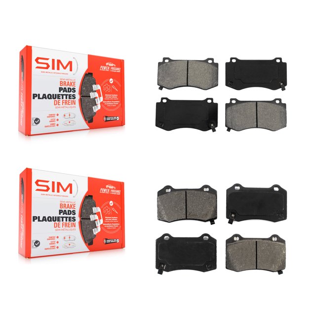 SIM Front Rear Semi-Metallic Brake Pads Kit for Car Dodge Charger Chrysler 300 Challenger Jeep Grand Cherokee Magnum KSM-100063