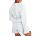 thumbnail image 2 of Champion Womens Powerblend Fleece Boyfriend Crew, M, White, 2 of 5