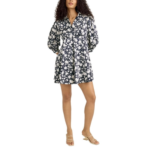 Cinq à Sept womens Darby Mini Dress, 10, Blue