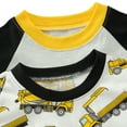 thumbnail image 4 of DDSOL Boy Pajamas Excavator Pjs Cotton Short Sleeves 4-Pieces Sleepwear Sets Yellow 7T, 4 of 8