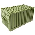thumbnail image 2 of Estuche de almacenamiento educativo de bloques de construcción de contenedores de envío, juguete verde, 2 of 11