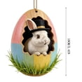 thumbnail image 4 of Tyidzon Easter Bunny Ornament Wooden Hanging Rabbit Decor Spring Easter Decoration for Tree Door Wall, Easter Pendant for Home Classroom Party Indoor Outdoor Holiday Decor, 4 of 5
