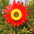 thumbnail image 3 of YiJuHui 2pcs Sunflower Wind Spinners, 360 Degrees Swivel Metal Wind Sculptures, Garden Pinwheels for Yard Lawn Patio Decor 36CM, 3 of 8