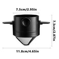 thumbnail image 4 of Coffee Filter Double-Layer Handle Tea Dripper Steel Coffee Filter; Stainless Stainless Steel Foldable Drinking Milk Strainer, 4 of 8