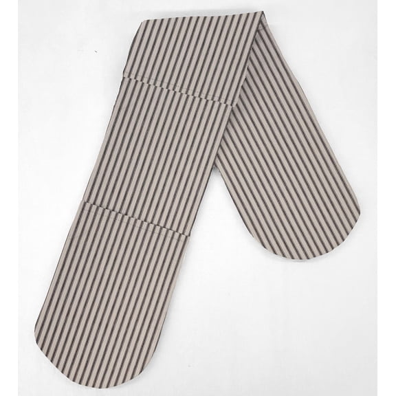 Ticking Stripe Double Oven Mitt by Penny's Needful Things (Black)