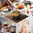 thumbnail image 4 of Efavormart 6Pcs - Cake Decor Set, 4 Silver-White Mini Paper Fans, Gold Confetti Balloon and Gold Birthday Cake Topper for Birthday Party Supplies Celebration, 4 of 5