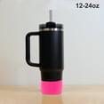 thumbnail image 3 of Unique Bargains 1 Pc Durable Solid Color Water Bottle Boot Rose Red Silicone, 3 of 5