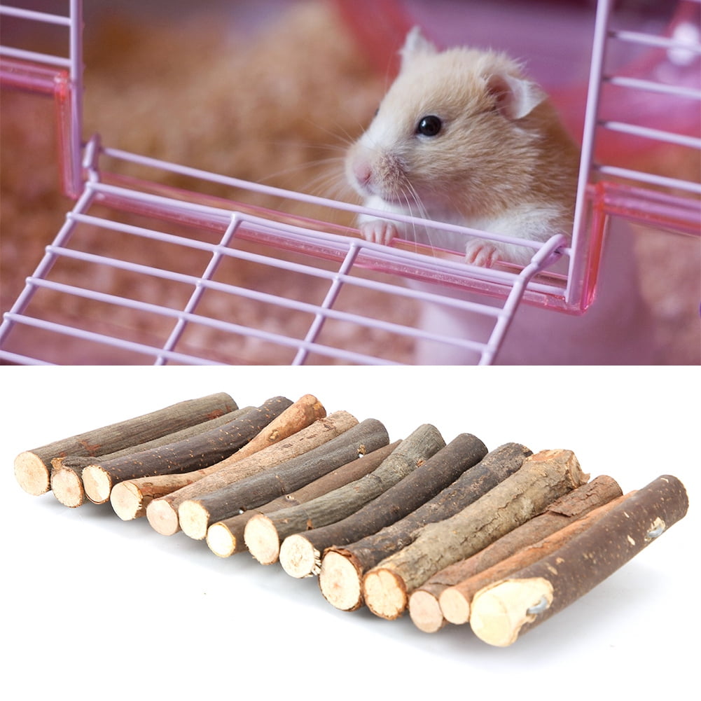 Tebru Wooden Hamster Bridge,Hamster Toy,Natural Wooden Hamster Ladder