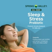 Spring Valley Sleep and Stress Probiotic Dietary Supplement Delayed-Release Vegetarian Capsules, 30 Count