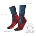 thumbnail image 2 of Yiaed Red And Blue Fire Print Great elasticity Crew Socks Sports socks for Men and Women, 2 of 5