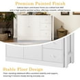 thumbnail image 4 of Aukfa Space-Saving Sideboard with 47" Extendable Dining Table,Buffet Cabinet for Kitchen Dining Living Room,White, 4 of 8