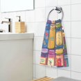 thumbnail image 3 of Yayeee 2 Pack Hand Towels for Bathroom 100% Cotton 16" x 28" Soft Absorbent Kitchen Towel, Blue Jam, 3 of 7