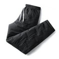 thumbnail image 3 of Njoeus Men's Big & Tall Winter Warm Loose Utility Down Pants Elastic High Waisted Cotton Sweatpants Snow Pants for Men M-5XL, 3 of 4