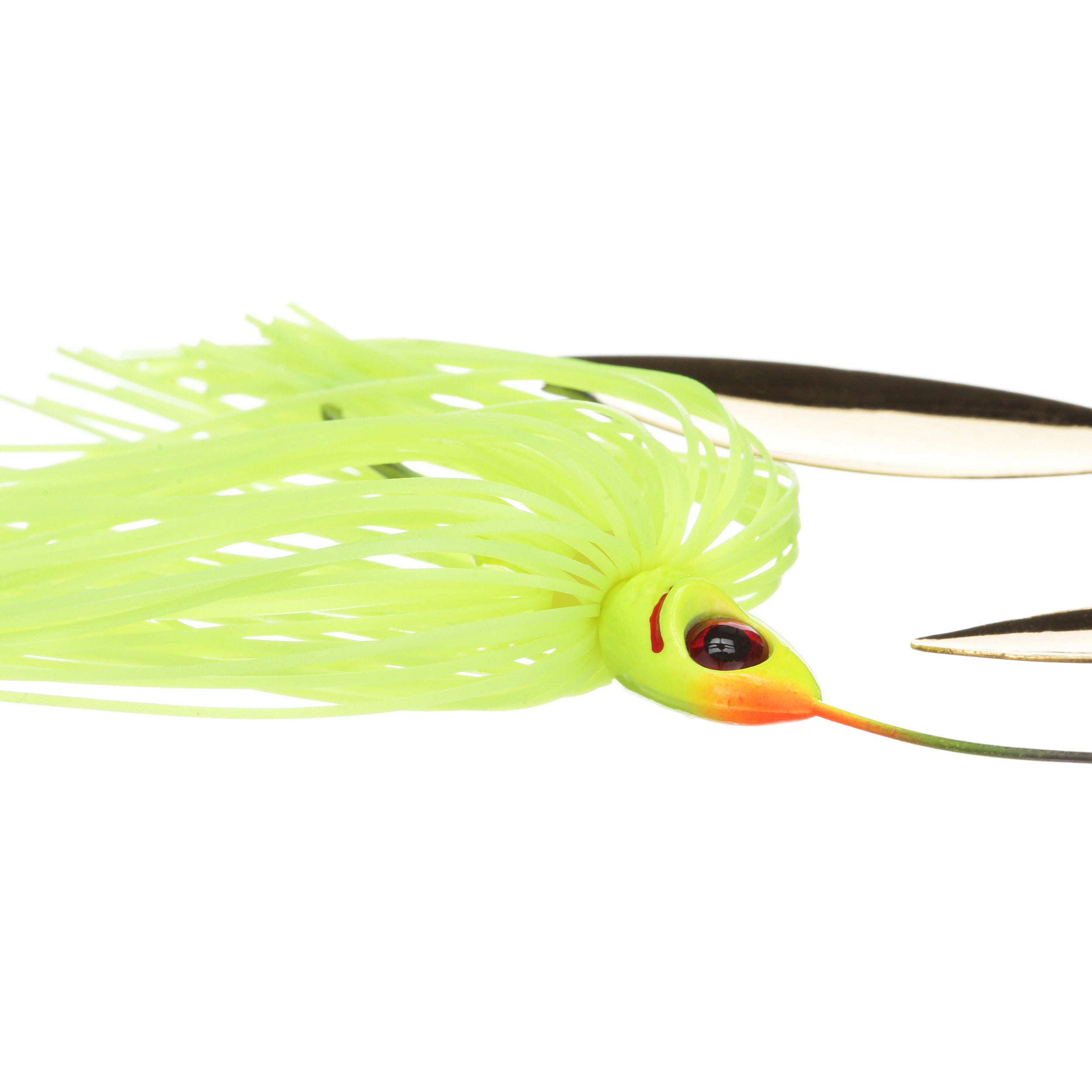 H & H Willow Double Spinner 3/8 (6cd) Chartreuse/White