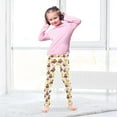 thumbnail image 5 of joogoo Girls' Leggings Cartoon Monkey Bananas Cute Yoga Pants 4T, 5 of 8
