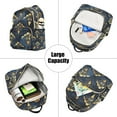 thumbnail image 5 of FORMRS Mini Backpack Purse for Women Quilted Travel Daypack Casual Shoulder Bag, Blue Art Pattern, 5 of 7