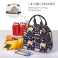 thumbnail image 5 of Honeii Lavender Flowers Print Lunch Box,Insulated Lunch Bag,Lunch Tote Bags,Leakproof Cooler Lunch Case for Travel Work Picnic, 5 of 7