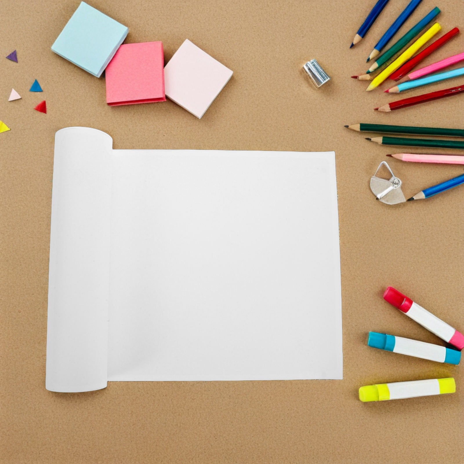unbranded Large White Paper Roll For Drawing Kids Art Roll Preschool Craft Paper Thick Sketch Paper Roll For Painting For School And Home Use