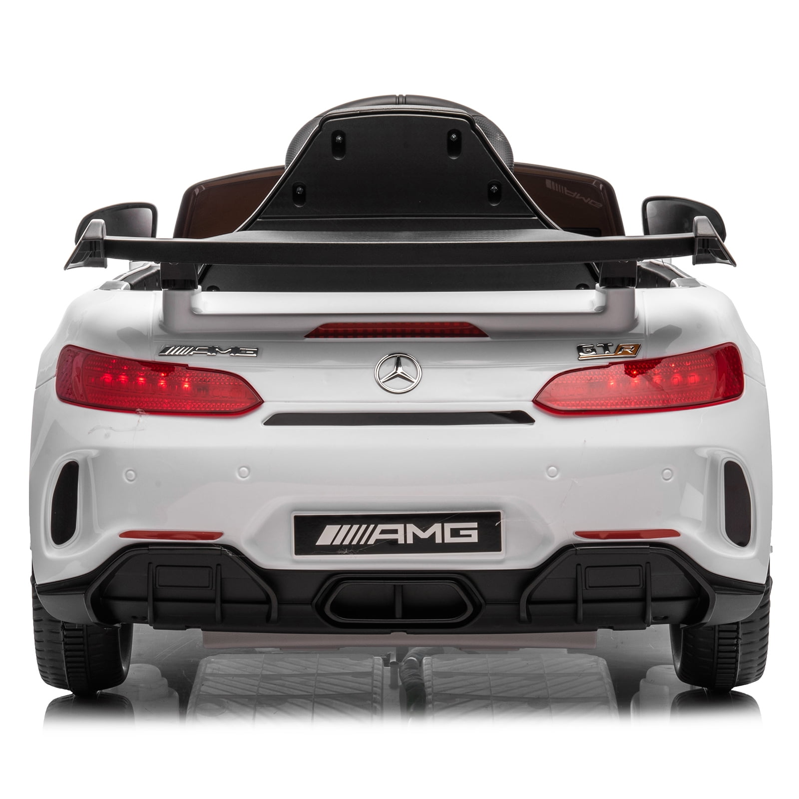 Kepooman 12V 4.5Ah Kids Police Ride On Car with 2.4G Remote Control Mercedes-Benz Sports Car, Electric Toy for Kids, White