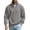 Gray, variant on Chiccall Mens Plus Size Sweatshirts Textured Mock Neck Long Sleeve Pullover with Pocket Casual Loose Quarter Zip Athletic Sweatshirts for Men