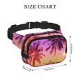 thumbnail image 4 of Hirioo Palm Trees at Sunset for Double Layer Waist Bag Adjustable Fanny Pack For Travel Running Hiking, 4 of 9