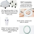 thumbnail image 1 of Tebru 8X Magnifying LED Cold Light Height Stand Lamp Tattoo Beauty Light Adjustable, 1 of 8