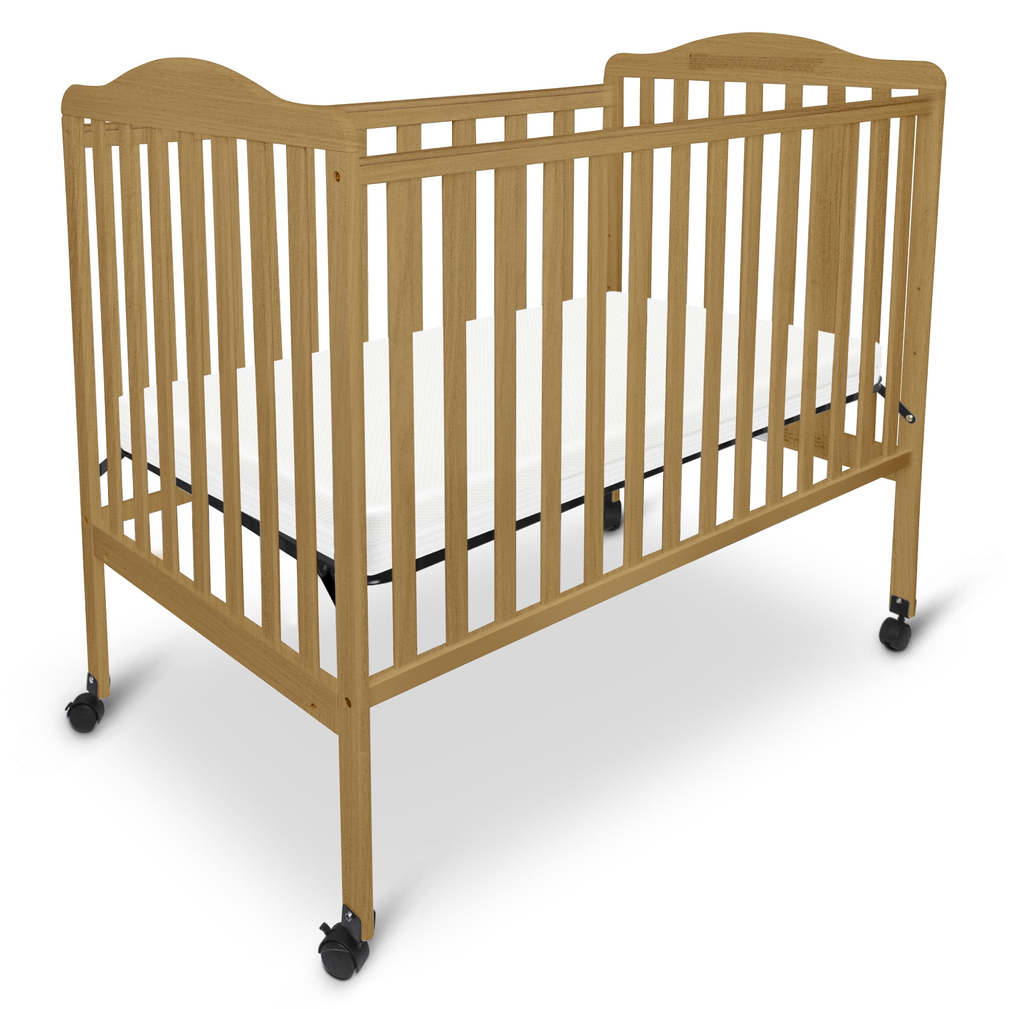 Fizzy Baby 2-in-1 Wooden Crib Convertible Crib to Toddler Bed with 3 Level Mattress Board, Natural