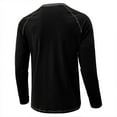 thumbnail image 2 of Jinda Men's Long Sleeve T Shirt Fall Tshirt Cotton Henley Crew Neck Soft Regular Fit Classic Winter Raglan Sleeve Tee Black Medium, 2 of 4
