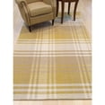 thumbnail image 4 of EORC Yellow Handmade Wool Transitional Plaid Rug, 10' x 14'-Color:Yellow,Material:Wool, 4 of 4