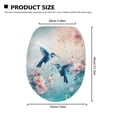 thumbnail image 5 of ZIATUBLE Hummingbird Floral Toilet Lid Dust Cover Decorative Toilet Seat Covers Lids Soft Toilet Cover Protector Elongated Toilet Bowl Dust Cover Reusable Toilet Lid Pads for Bathroom, 5 of 6